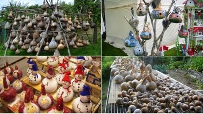 Preview: Kalebasse mit Bauch und Hals  21 cm Typ  "Bianca"