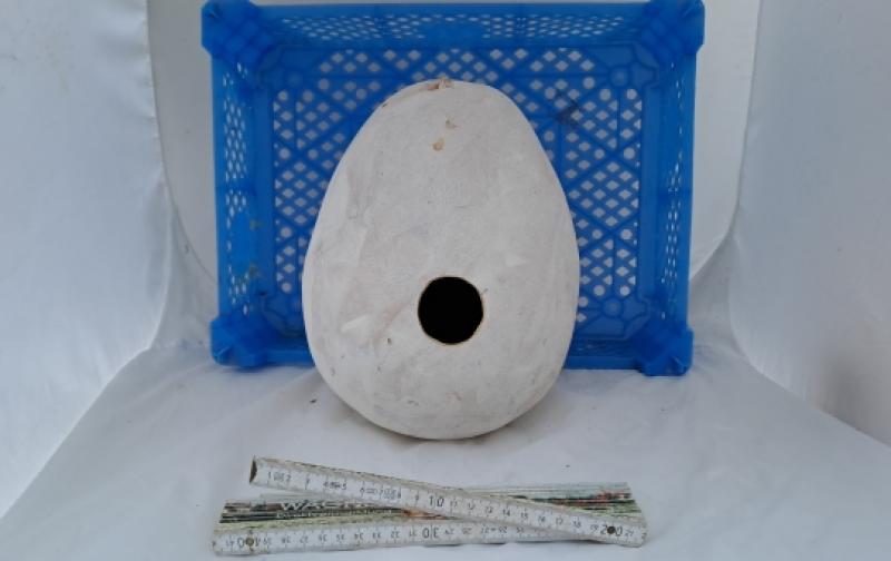 Kalebasse mit Bauch, birnenförmig 25 cm Typ  "Bottle" grundiert