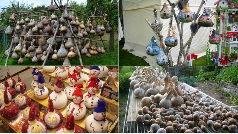 Kalebasse mit Bauch und Hals  21 cm Typ  "Bianca"